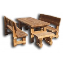 Masívne záhradné sedenie ( Igi extra 200, 1+2+2 ) hrúbka masívu 7 cm 