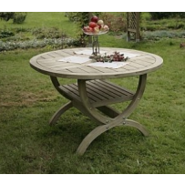 okruhlý záhradný stôl