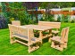 Drevený dubový záhradný nábytok / Záhradné sedenie hrúbka 4,5 cm 